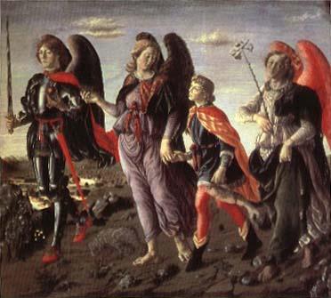 BOTTICINI, Francesco The Tree Archaangels and Tobias oil painting picture